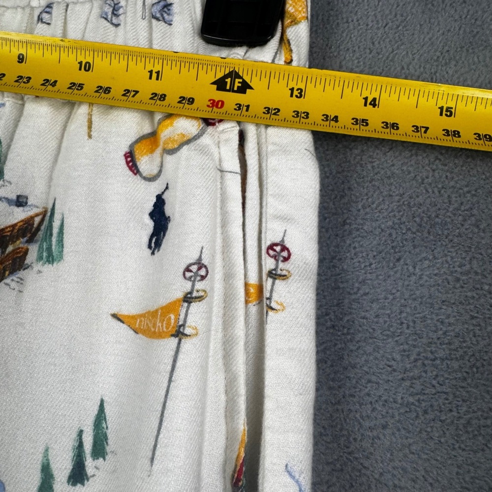 NWT Polo Ralph Lauren Cream SKI TRAVELER Madison FLANNEL Pajama Set Women's XS - Picture 9 of 11